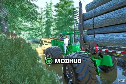 Лісозаготівельний 848 Forwarder Pack з причепом Pitts для Farming Simulator 25