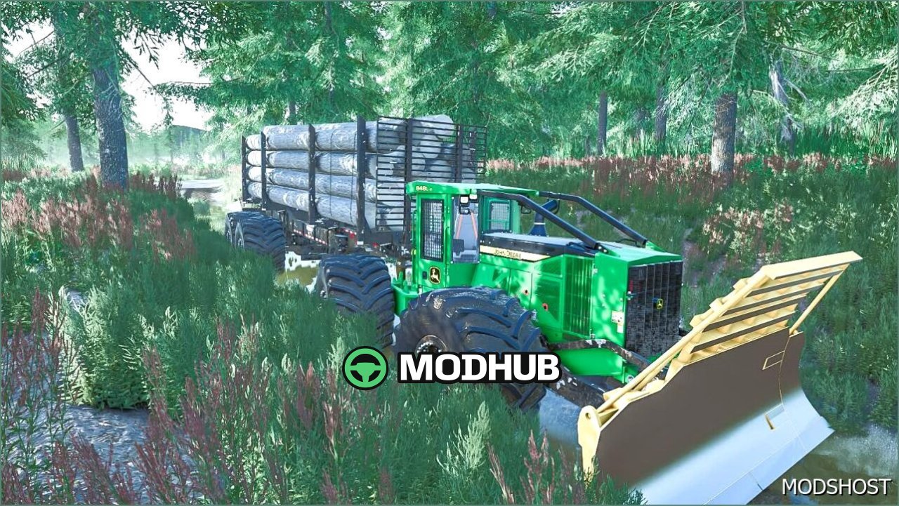 Лісозаготівельний 848 Forwarder Pack з причепом Pitts для Farming Simulator 25