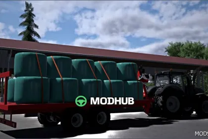 Причіп для тюків з краном для Farming Simulator 25 — 2