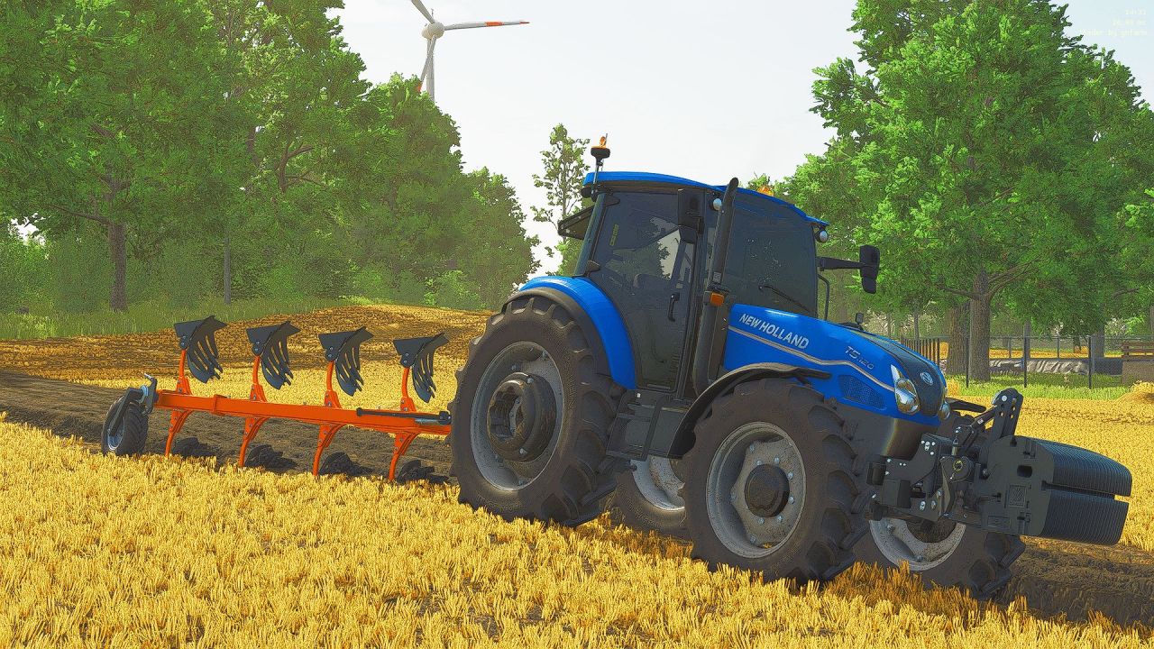 Трактор New Holland T5 AC DC Series для Farming Simulator 25