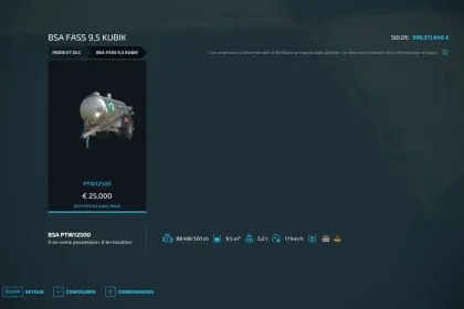 Güllefass BSA 9.5 für Farming Simulator 22 — 4