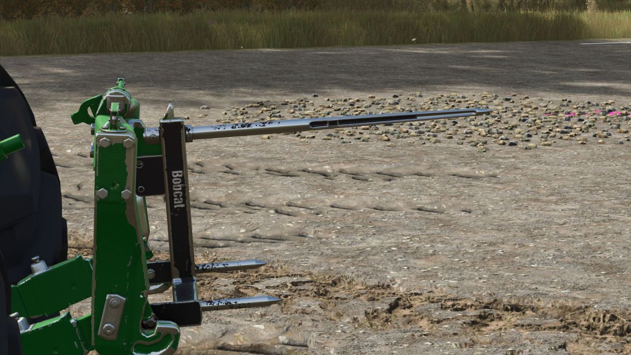 Strong Bobcat 3 Point Bale Fork (Rust Edition) for Bales in Farming Simulator 25