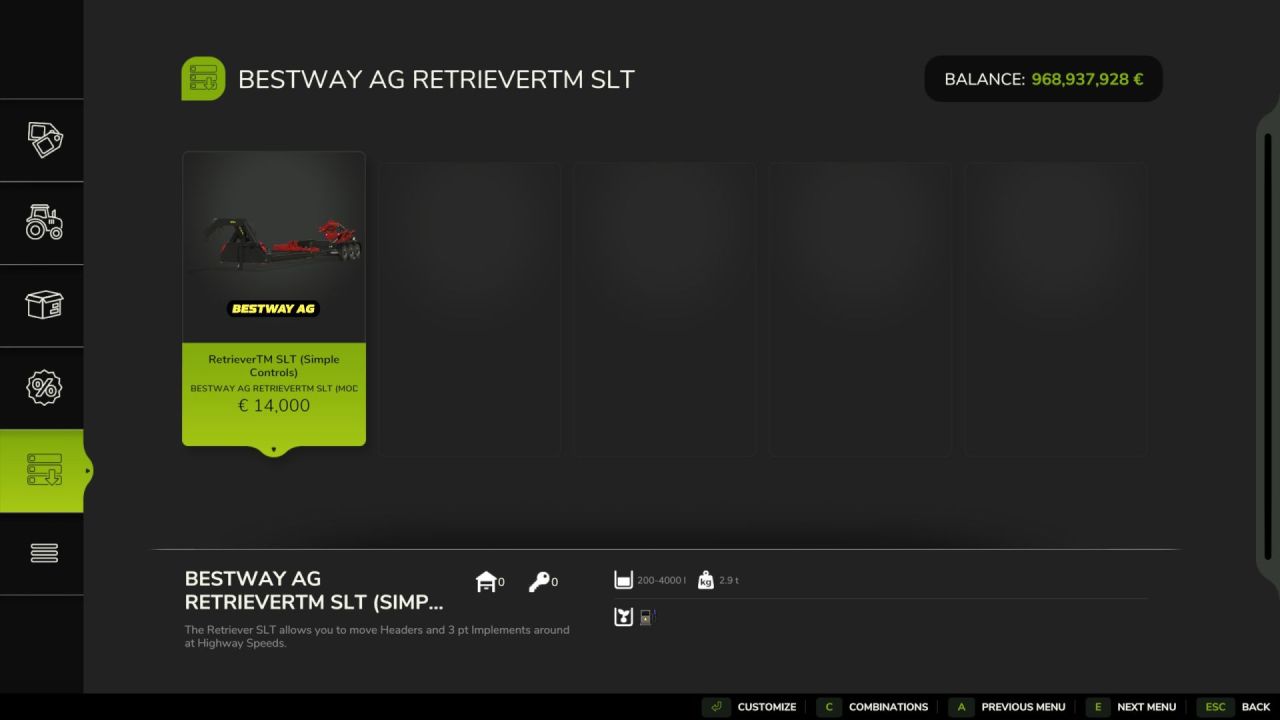 Retriever™ SLT для Farming Simulator 25