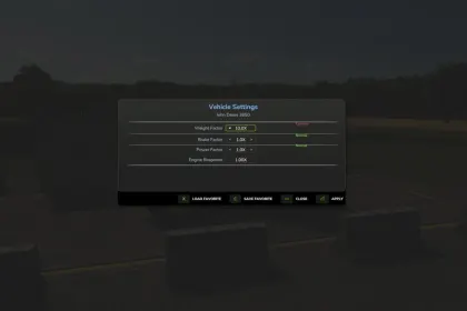 Vehicle Weight Modifier for Farming Simulator 25 — 3