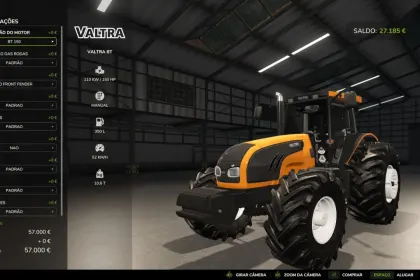 Tractor Valtra BT for Farming Simulator 25