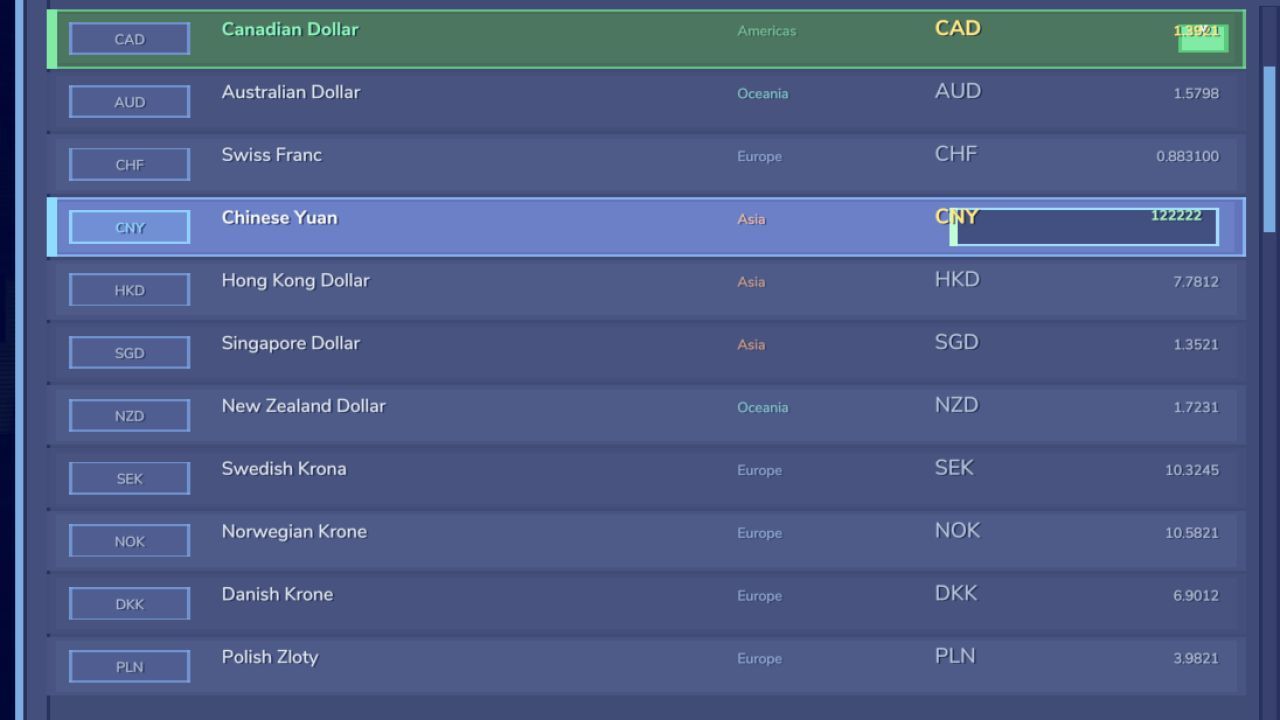 Вибір валюти для Farming Simulator 25