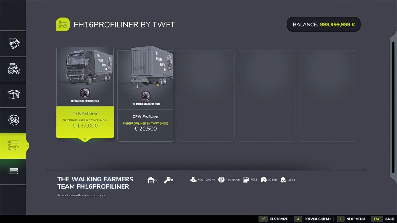 Ciężarówka Volvo FH16 Profiliner do Farming Simulator 25