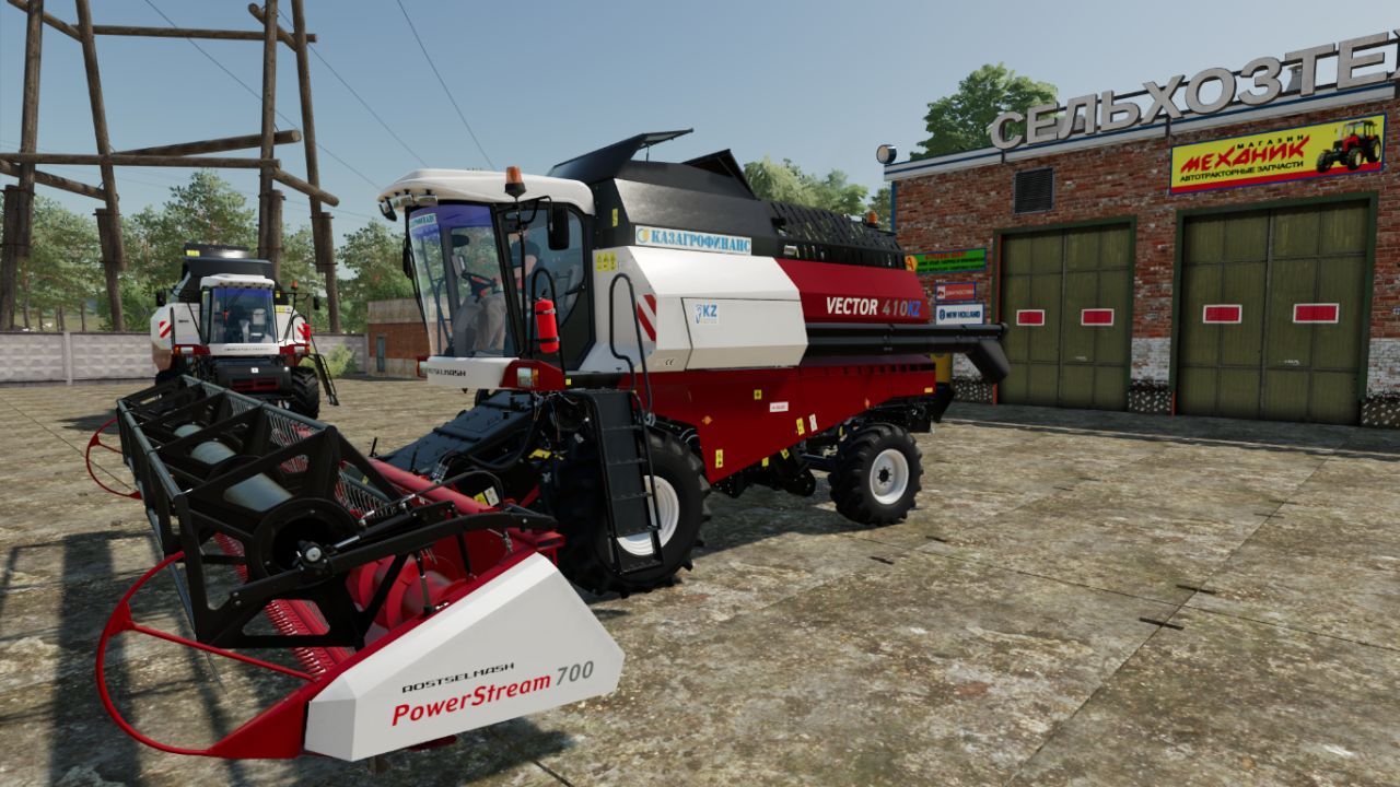 Комбайн Rostselmash Vector 410 для Farming Simulator 25