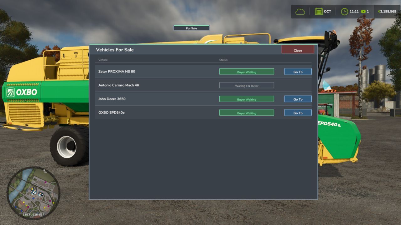 Скрипт Продажу Техніки для Farming Simulator 25
