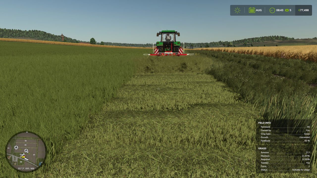 Мод для сушіння сіна для Farming Simulator 25
