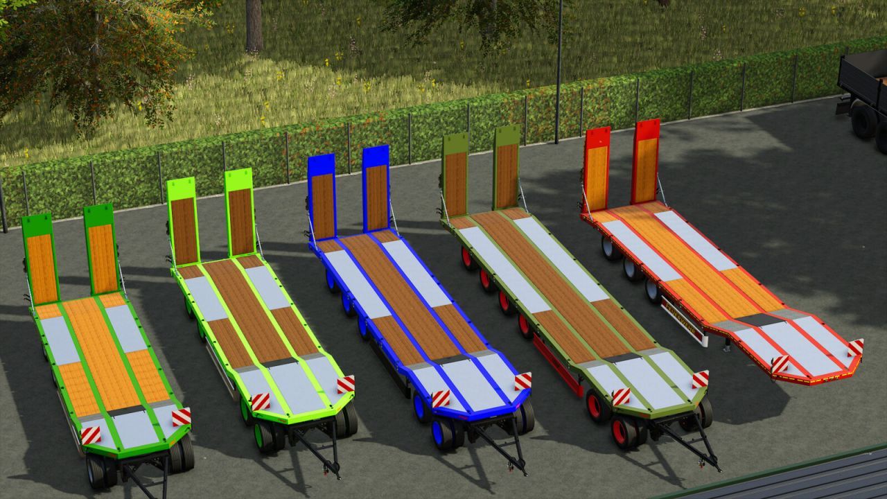 Пакет низькорамних причепів Fliegl для Farming Simulator 25