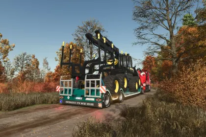 Низькорамний причіп Lizard Forestry Special TL38 для Farming Simulator 25 — 2