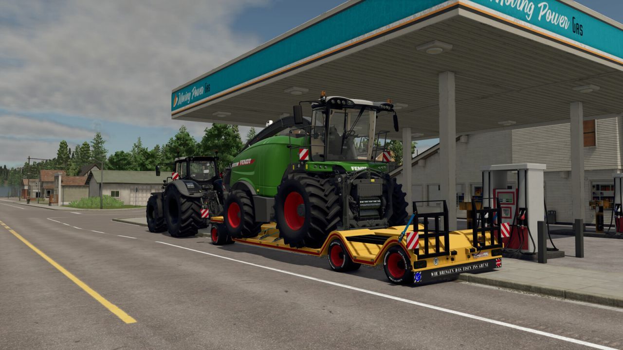 Низькорамний причіп Lizard Forestry Special TL38 для Farming Simulator 25