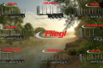 Пакет причепів Fliegl Timber Runner для Farming Simulator 25 — 3