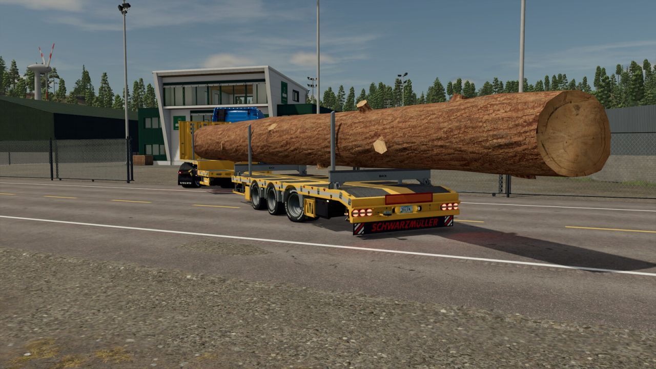 Напівпричіп Schwarzmueller Semi Lowloader 3A для Farming Simulator 25