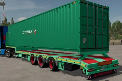 Напівпричіп Schwarzmueller Semi Lowloader 3A для Farming Simulator 25 — 4