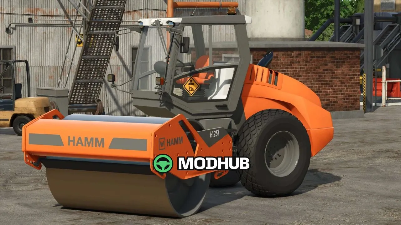 Mod for New Hamm H25i Vibratory Roller for FS25 — Powerful Road Roller