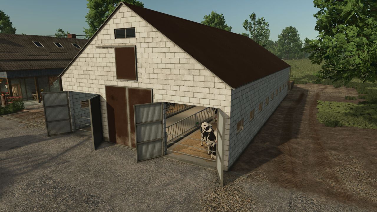 Ставок для корів з плитою для гною для Farming Simulator 25