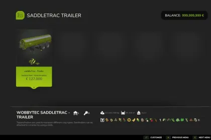 Причіп для Xerion 4200 Saddletrac для Farming Simulator 25 — 4