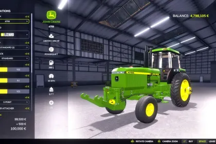 Трактор John Deere 4755-4955 Reworked для Farming Simulator 25 — 5