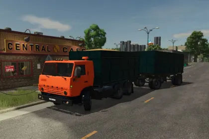 Вантажівка KamAZ-5320 та причіп GKB-8551 для Farming Simulator 25 — 1