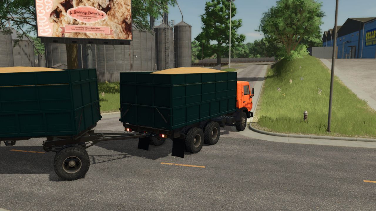 Вантажівка KamAZ-5320 та причіп GKB-8551 для Farming Simulator 25