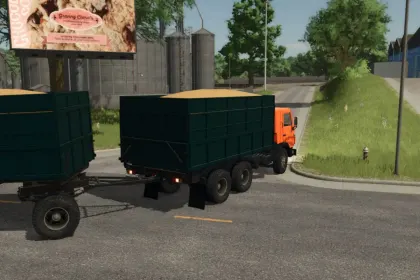 Вантажівка KamAZ-5320 та причіп GKB-8551 для Farming Simulator 25 — 2