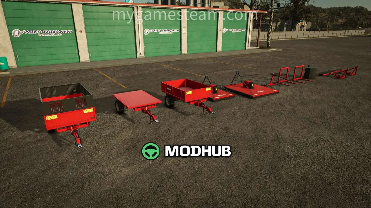 Легендарний пак обладнання Winton Machinery Pack V1.0.0.0 для FS25 — косарки, вила, вилки, борони та причіп