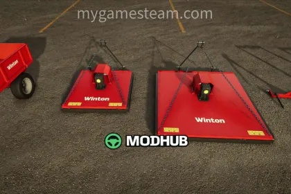 Легендарний пак обладнання Winton Machinery Pack V1.0.0.0 для FS25 — косарки, вила, вилки, борони та причіп — 3