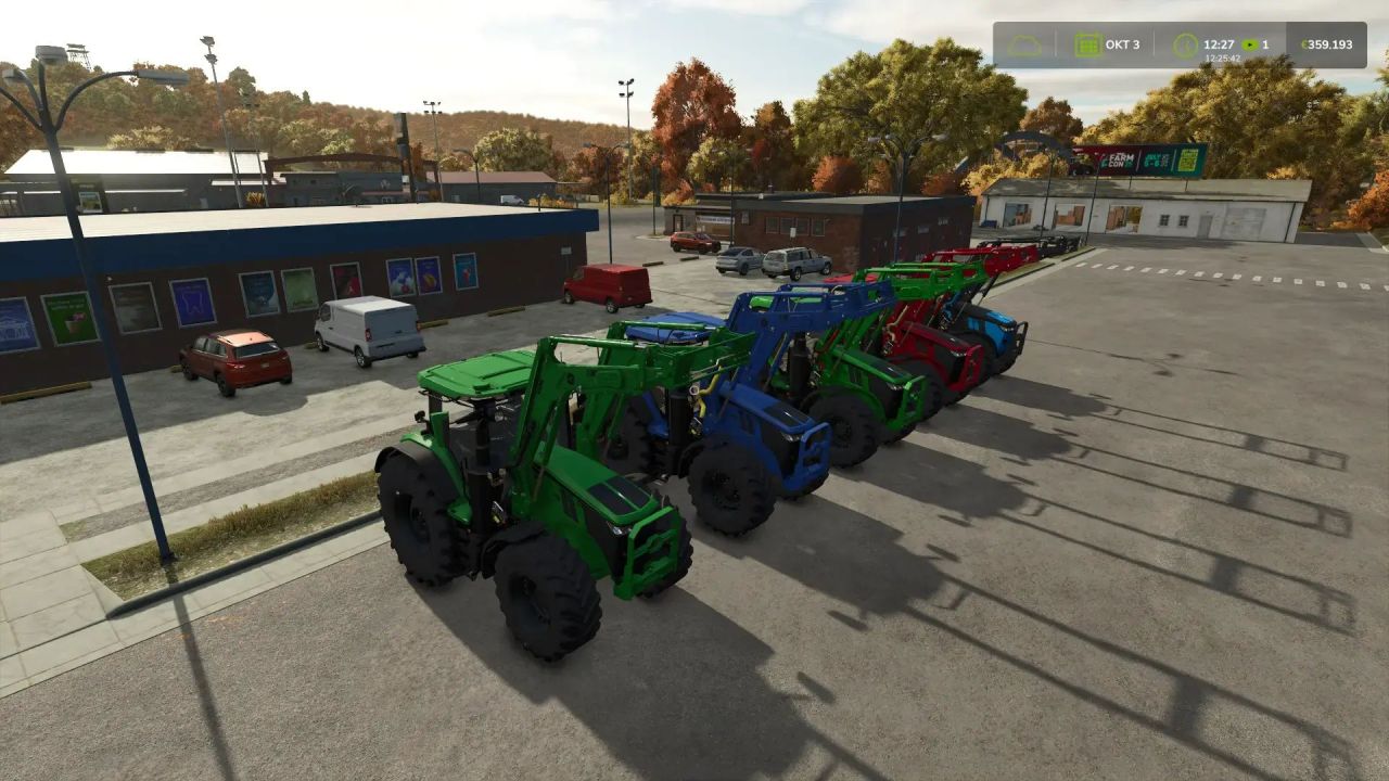 Трактор John Deere 7R з фронтальним навантажувачем для Farming Simulator 25