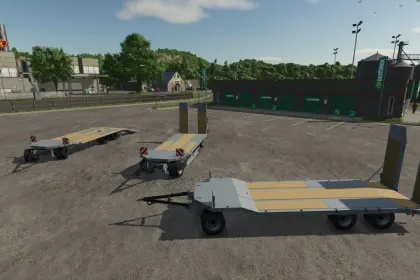 Низькорамний причіп Fliegl DTS-5 для Farming Simulator 25 — 3