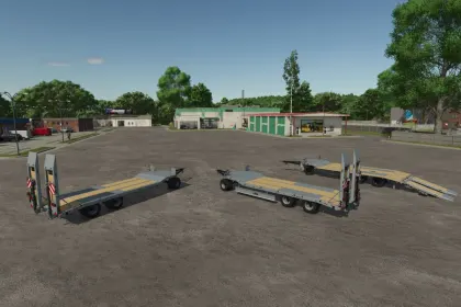 Низькорамний причіп Fliegl DTS-5 для Farming Simulator 25 — 4