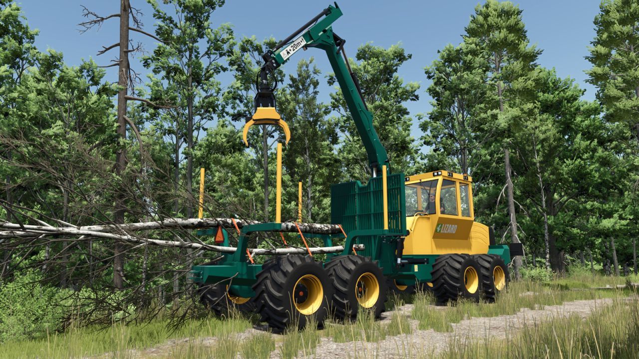 Лісозаготівельний навантажувач Lizard LogFlex Series для Farming Simulator 25