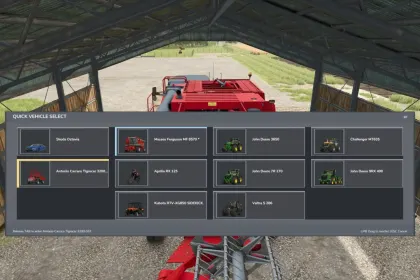 Швидкий вибір транспорту для Farming Simulator 25 — 2