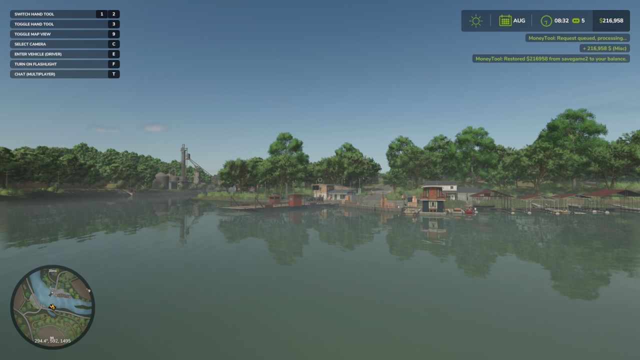 Мод паузи грошей у мультиплеєрі для Farming Simulator 25