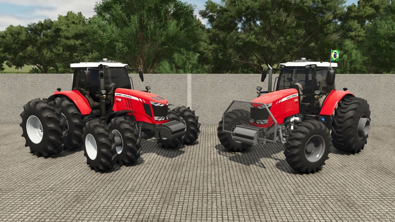 Трактор Massey Ferguson 7700 South America Series для Farming Simulator 25