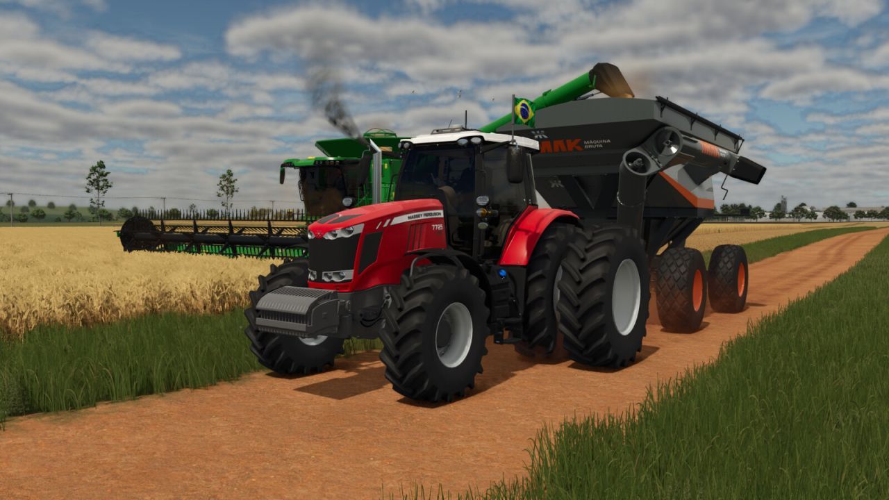Трактор Massey Ferguson 7700 South America Series для Farming Simulator 25