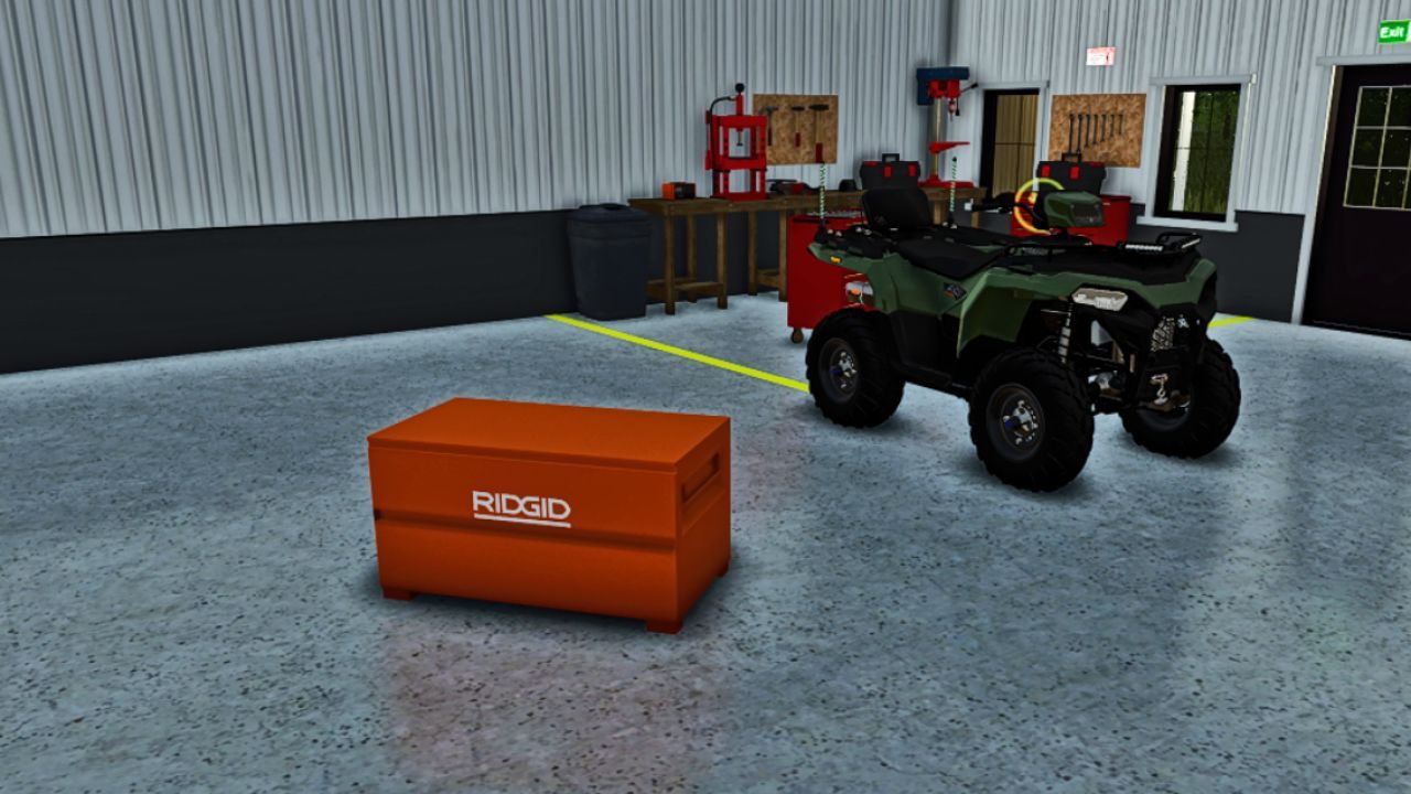 Neue Ridgid Tool Box für Farming Simulator 25 — Bequeme Werkzeug- und Aufbewahrungsbox