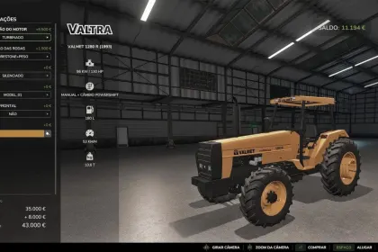 Трактор Valmet 1280 R для Farming Simulator 25