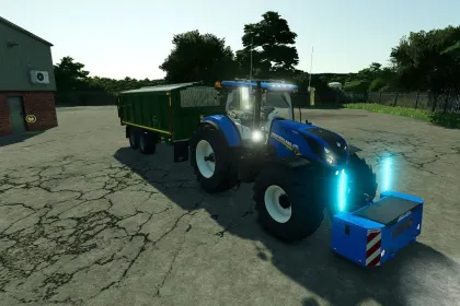 Потужний Трактор New Holland T7 LWB з Маячками та Аерогудками для Farming Simulator 25
