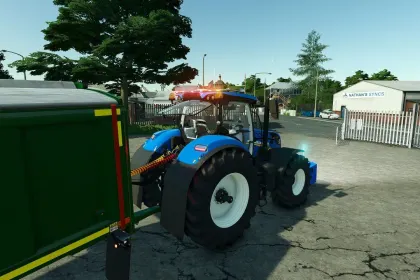 Потужний Трактор New Holland T7 LWB з Маячками та Аерогудками для Farming Simulator 25