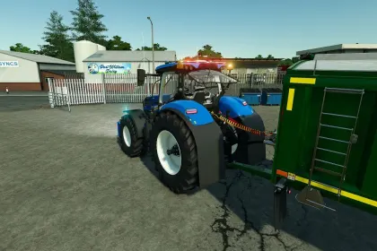 Потужний Трактор New Holland T7 LWB з Маячками та Аерогудками для Farming Simulator 25