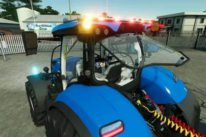 Потужний Трактор New Holland T7 LWB з Маячками та Аерогудками для Farming Simulator 25