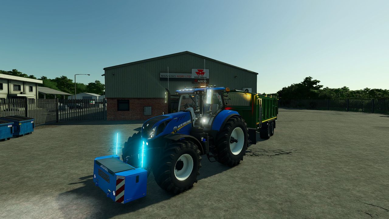 Powerful Tractor New Holland T7 LWB with Beacons and Air Horns for Farming Simulator 25