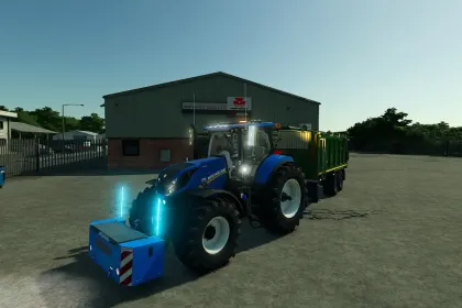 Потужний Трактор New Holland T7 LWB з Маячками та Аерогудками для Farming Simulator 25