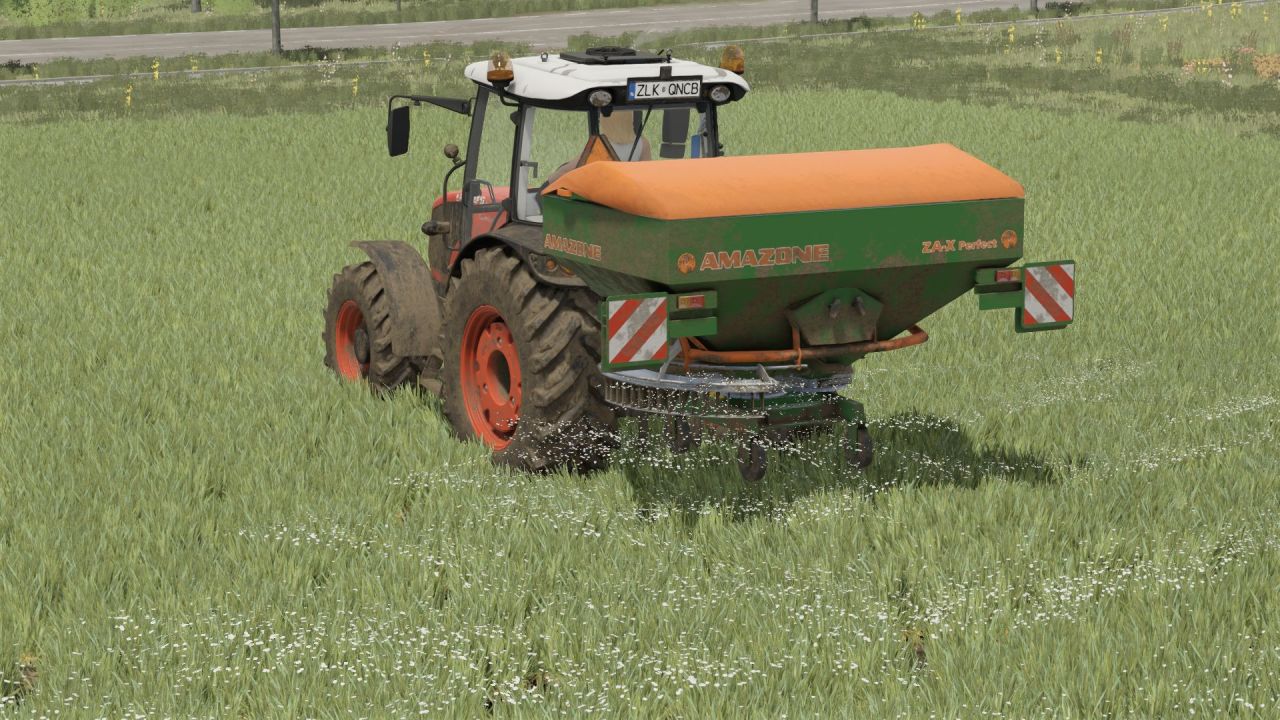 Fertilizer Spreader Amazone ZAX 1402 Perfect for Farming Simulator 25
