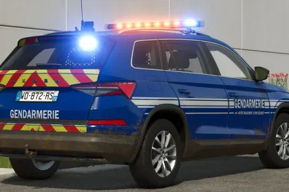Автомобіль Skoda Kodiaq Gendarmerie для Farming Simulator 25 — 2