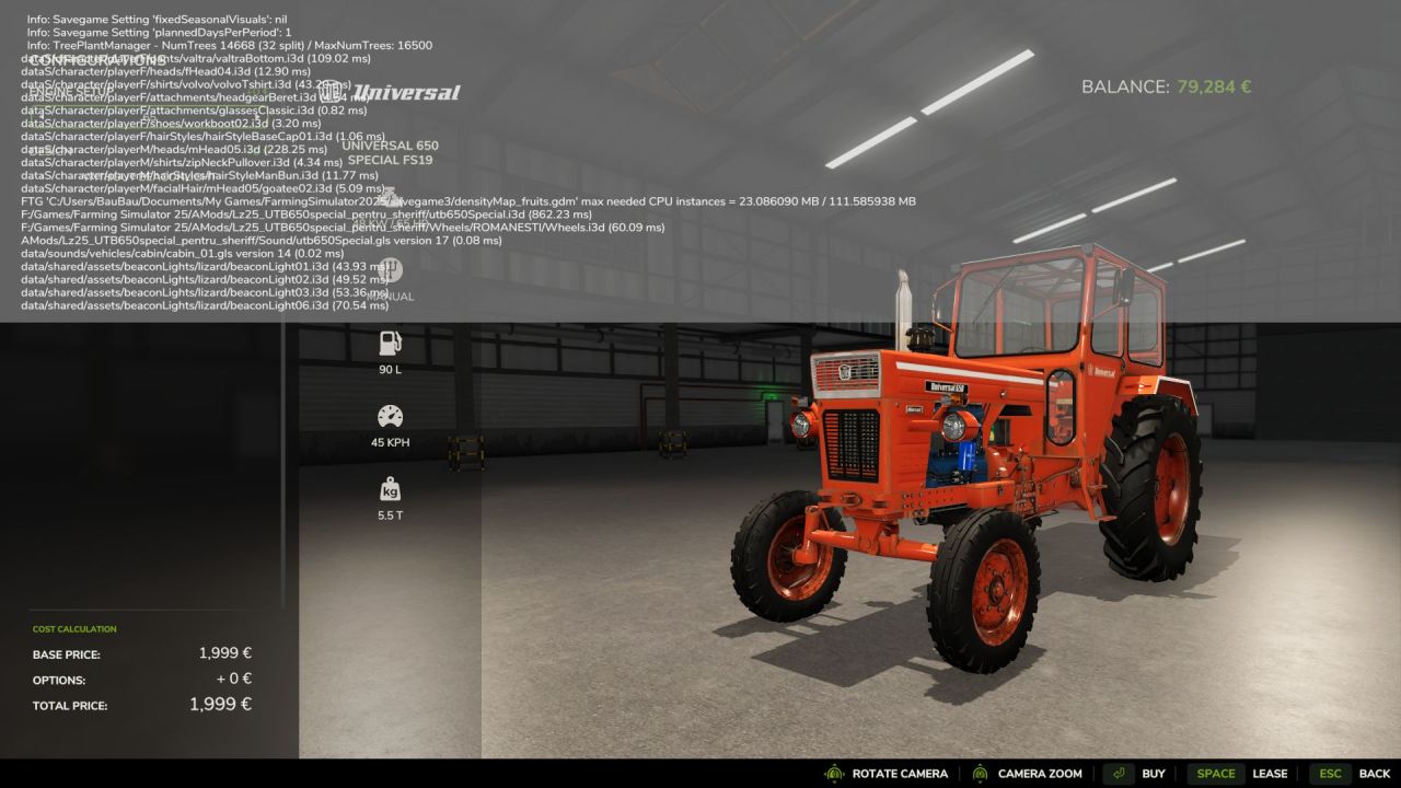 Трактор Universal 650 Original для Farming Simulator 25