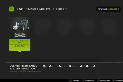 Teleskoplader Fendt Cargo T740 Limited Edition für Farming Simulator 25 — 3