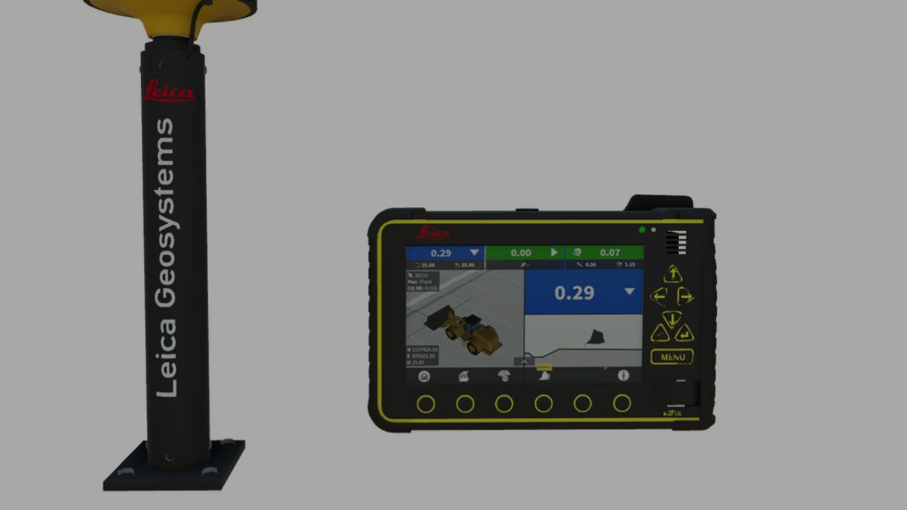 Leica GPS-System für Bagger oder Radlader für Farming Simulator 25